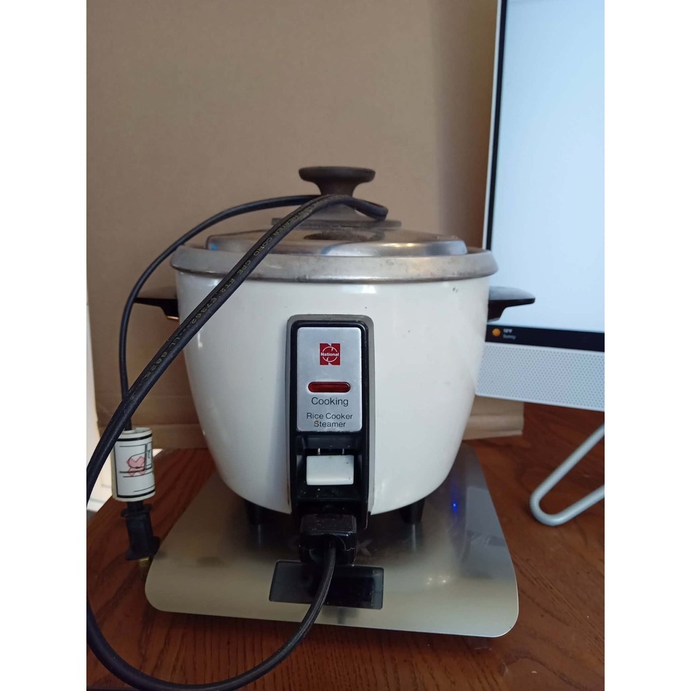 National Rice-O-Mat 3 1/2 Cup Rice Cooker SR-6E w/ Insert JAPAN TESTED WORKS!